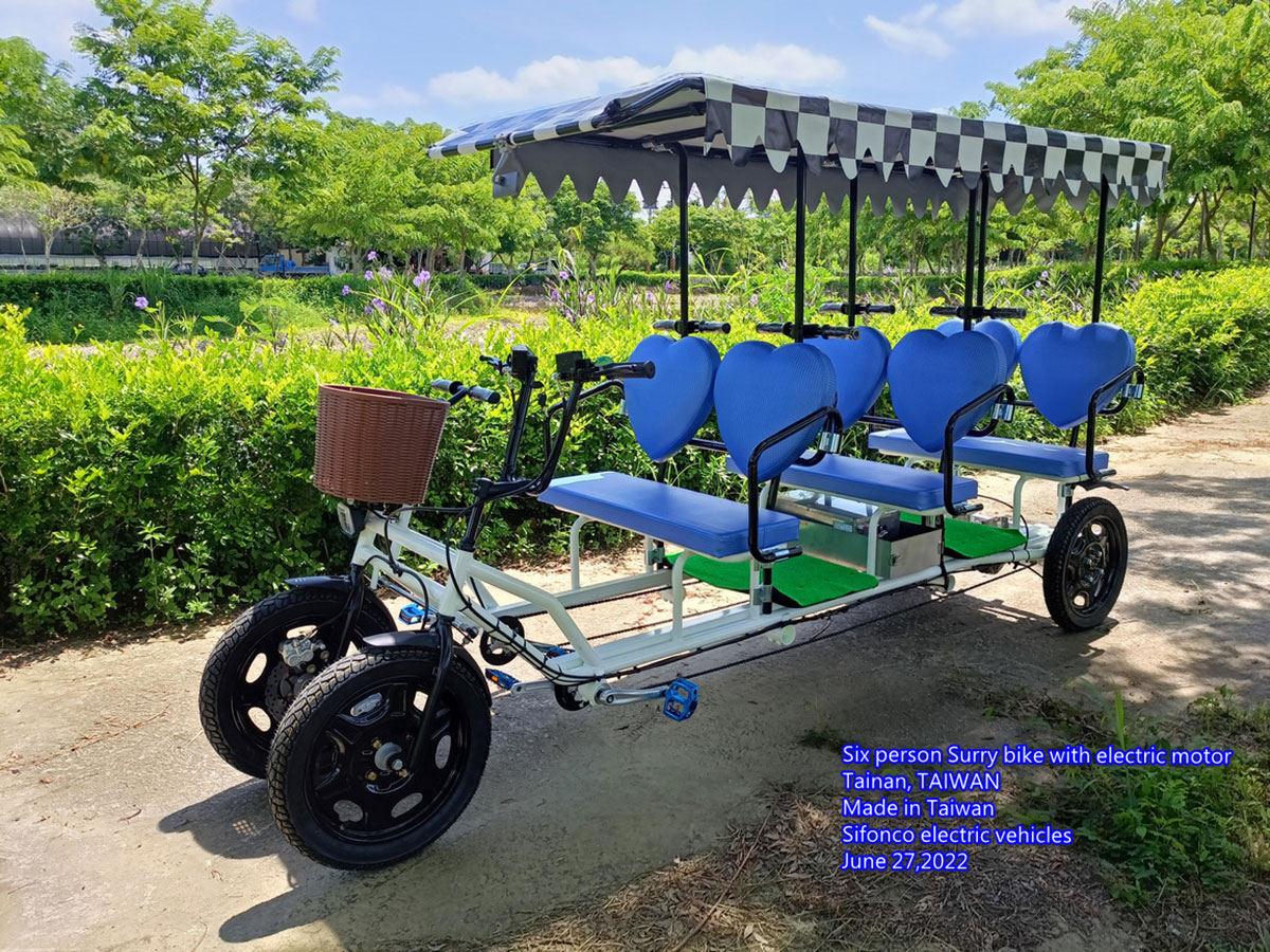 六人電動遊園車 Six person's Surrey Bike (with electric motor) 六人電動遊園車 Six person's Surrey Bike (with electric motor)